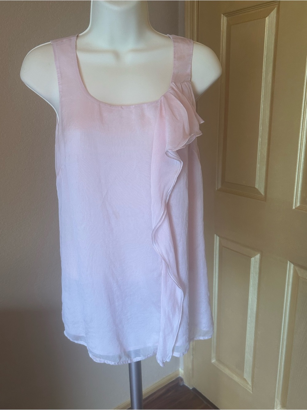 Ann Taylor pink silk blouse
